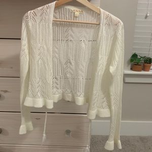 front tie cropped cardigan